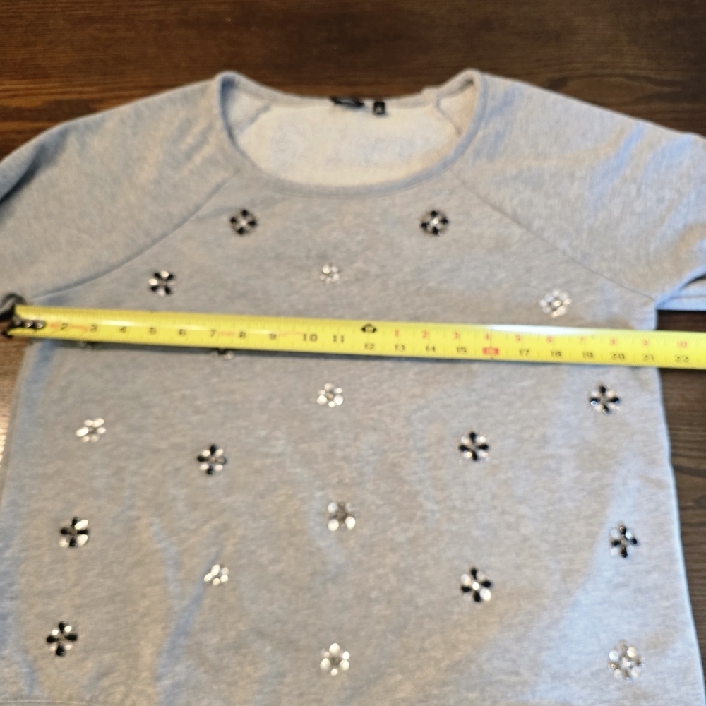 Saks Fifth Avenue Black Label Gray Knit Top - Picture 8 of 8